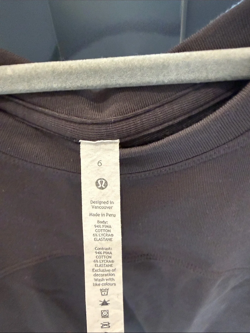 lululemon athletica Short Sleeve Crewneck Sweatshirt - Brown